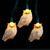 Set of 10 White Owl Glittered Bird Novelty Christmas Lights - 10 ft Green Wire