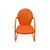 34" Orange Outdoor Retro Tulip Armchair