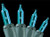 Set of 50 Teal Mini Christmas Lights With Green Wire