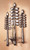 29" Trendy Chic Silver Trees Wall-Mounted Candleholder