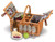 20" Dilworth Hand-Woven Willow 4-Person Insulated Picnic Basket Set with Accessories