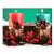 Set of 6 Red and Aqua Berry Base Pillar Christmas Candles 4"