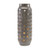 23.5" Modern Gray Geometric Patterned Cutwork Terracotta Candle Holder Lantern