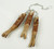 33" Natural Carved Sassafras Three Wooden Fish Decoration