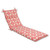 72.5" Luminaire Damasse Peach and White Damask Outdoor Patio Chaise Lounge Cushion