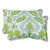 Set of 2 Green and Sky Blue Pierre de Lune Outdoor Corded Rectangular Decorative Throw Pillows 18.5"