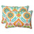 Set of 2 Sky Blue, Orange and Green Dream Garden Outdoor Corded Rectangular Decorative Throw Pillows 24.5"