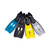 20.25" Black Dorfin Swimming Pool Scuba or Snorkeling Fins with Nylon Mesh Bag - Medium