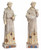 Set of 2 Religious St. Francis Solar Powered Garden Statues 21.75"