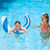 Inflatable Blue and White Striped Swimming Pool Curved Noodle Float, 44-Inch