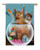 No Fishing Cats and Fish Bowl Humorous Outdoor Flag 43" x 29"