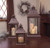 11.5" Cottage-Style Brown Pillar Candle Holder Lantern