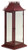 19" Tall Red Pillar Candle Holder Lantern with Handle