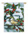 Earth Toned Bird Perched on a Holly Berry Tree Christmas Flag 43" x 29"