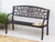 50.5" Divine Vines Cast Metal with Bronze Finish Ornate Outdoor Patio Bench