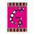 Twirly Curly Pink Polka Dots & Stripes Monogrammed "G" Outdoor Flag 18" x 12.5"