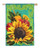 43" Autumn Harvest Pomegranate, Apple, Sunflower and Pine Cone Garden Flag