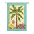 Tropical Paradise Palm Tree and Florals Decorative Outdoor Garden Flag 43" x 29"