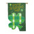 Irish Happy St. Patrick's Day Green Plaid Shamrock Outdoor Garden Flag 44" x 28"