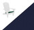20.5" Outdoor Patio Adirondack Chair Seat Cushion - Navy