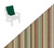 16" Natural Cedar Kid's Outdoor Chair Back Cushion - Autumn Stripes
