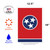 Red and Blue Tennessee State Outdoor Garden Flag 18" x 12.5"