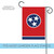 Red and Blue Tennessee State Outdoor Garden Flag 18" x 12.5"
