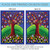 Green and Blue Ornate Owls Outdoor Garden Flag 18" x 12.5"