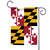 White and Yellow Maryland State Outdoor Garden Flag 18" x 12.5"