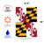 White and Yellow Maryland State Outdoor Garden Flag 18" x 12.5"