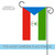 Green and Red Equatorial Guinea Outdoor Garden Flag 18" x 12.5"