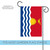 Blue and Red Kiribati Outdoor Garden Flag 18" x 12.5"