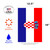 Red and Blue Croatia Outdoor Garden Flag 18" x 12.5"