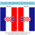 Red and Blue Croatia Outdoor Garden Flag 18" x 12.5"