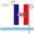 Red and Blue Croatia Outdoor Garden Flag 18" x 12.5"