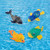 Set of 4 Water Activated  Light-Up Sea Animals Swimming Pool Dive Toys