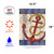 Blue Rustic Anchor and Compass Outdoor Garden Flag 18" x 12.5"
