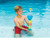 14.5" Yellow and Blue Hover Catch Shooter Swimming Pool Water Toy