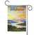 Yellow and Green Sunrise River Welcome Outdoor Garden Flag 18" x 12.5"