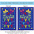 Blue and Green Fiesta Confetti Outdoor Garden Flag 18" x 12.5"