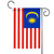 Red and White Malaysia Outdoor Garden Flag 18" x 12.5"