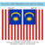 Red and White Malaysia Outdoor Garden Flag 18" x 12.5"