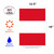 Red and White Peru Outdoor Garden Flag 18" x 12.5"