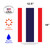 Blue and Red Thailand Outdoor Garden Flag 18" x 12.5"