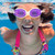 6" Purple Fish Face Dolphin Goggles Swimming Pool Accessory