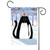 White Snow Cats and Birds Outdoor Rectangular Mini Garden Flag 18" x 12.5"