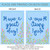 Blue and Green Floral Greeting Outdoor Garden Flag 18" x 12.5"