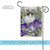 Purple and Green Cat in Garden Outdoor Flag 18" x 12.5"