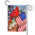 Red and Blue American Cardinal Outdoor Garden Flag 18" x 12.5"