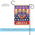 Red and Blue God Bless America Heart Outdoor Rectangular Mini Garden Flag 18" x 12.5"